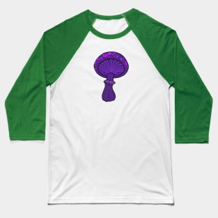 Purple New School Style Mushroom Original Art Baseball T-Shirt